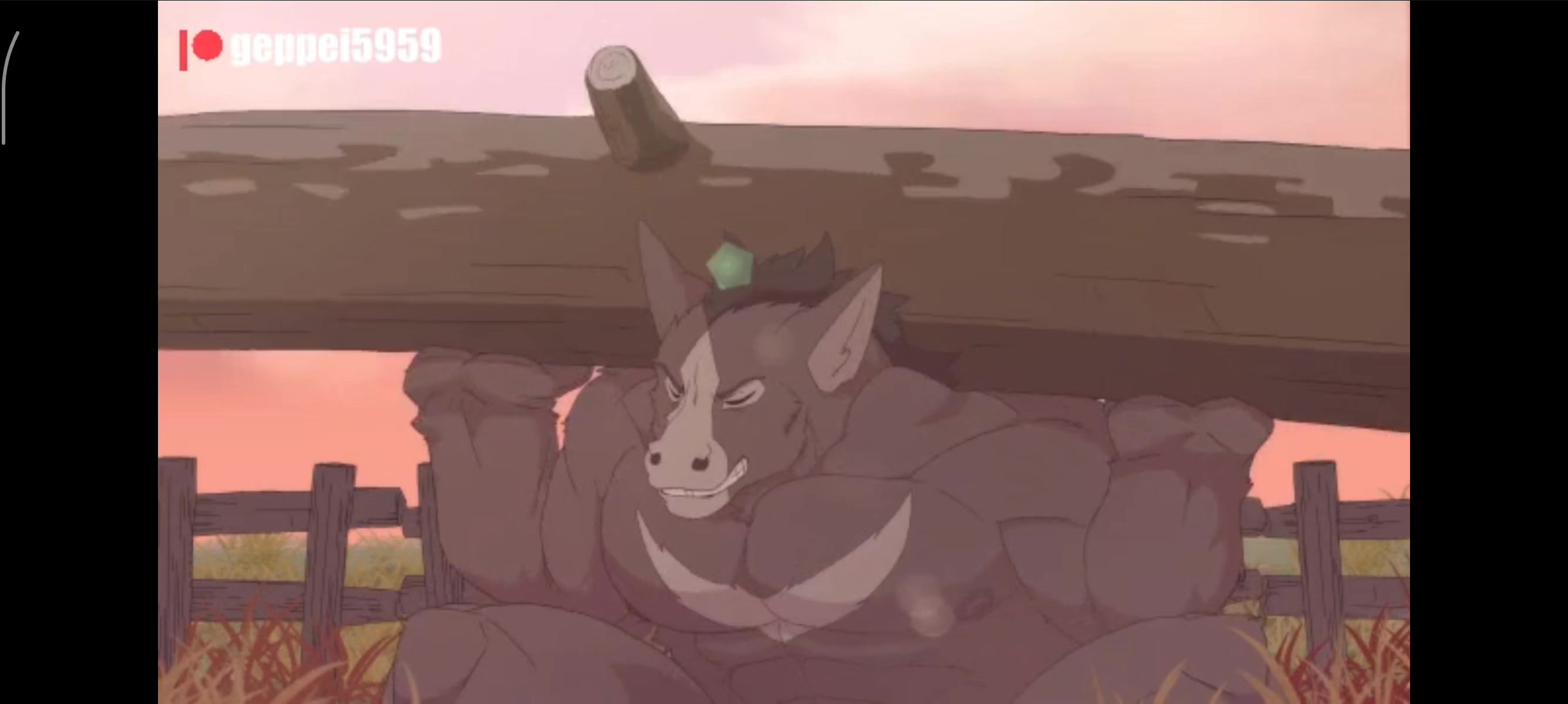 强壮的马兽人竟然在一堆男同窝里面搞鸡